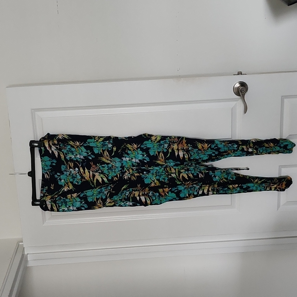 Multicolored Tropical Strapless Jumper